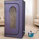 Kawachi Portable Steam Sauna Bath for Health and Beauty | Foldable Detox Spa with 2L Steam Generator | Home Use for Weight Loss, Skin Glow, Stress Relief & Relaxation- i141-Light Violate-CP