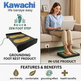 Kawachi Zero Volt Foot Rest – Grounding Footrest for Under Desk | Anti-Fatigue Support for Back & Knee Pain Relief | Improves Posture, Comfort & Sleep | Ergonomic Design for Home & Office-KW129
