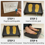 Kawachi Zero Volt Foot Rest – Grounding Footrest for Under Desk | Anti-Fatigue Support for Back & Knee Pain Relief | Improves Posture, Comfort & Sleep | Ergonomic Design for Home & Office-KW129