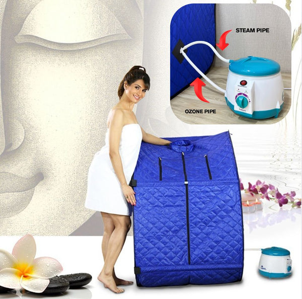 Kawachi Portable Ozone Steam Therapy Ozone Sauna Bath for Health and Beauty Spa at Home (Ozone Sauna Blue)-I133