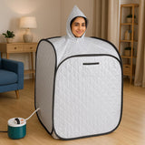Kawachi Portable Steam Therapy Sauna Bath Can Relieve Fatigue, Lose Weight for Health and Beauty Spa at Home Metalic Grey-i136