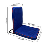 Kawachi Portable Relaxing Meditation Chair Folding Back Support Yoga Chair Study, Reading Floor Chair i113-Velvet Blue