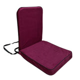 Kawachi Portable Relaxing Meditation Chair Folding Back Support Yoga Chair Study, Reading Floor Chairi113- Velvet Maroon