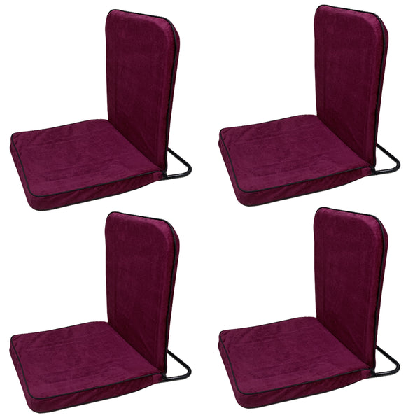 Kawachi Portable Relaxing Meditation Chair Folding Back Support Yoga Chair Study, Reading Floor Chair Pack of 4