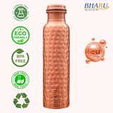 Bharu Hammered Copper Bottle 950 ml