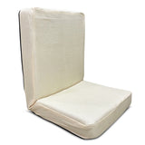 Kawachi Premium Quality Linen Fabric 5-Angle Adjustable Folding Recliner Backrest Floor Chair Ideal for Relaxation, Meditation, Yoga Chair- i116