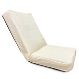 Kawachi Premium Quality Linen Fabric 5-Angle Adjustable Folding Recliner Backrest Floor Chair Ideal for Relaxation, Meditation, Yoga Chair- i116