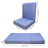 Kawachi Premium Quality Linen Fabric 5-Angle Adjustable Folding Recliner Backrest Floor Chair Ideal for Relaxation, Meditation, Yoga Chair- i116
