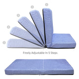 Kawachi Premium Quality Linen Fabric 5-Angle Adjustable Folding Recliner Backrest Floor Chair Ideal for Relaxation, Meditation, Yoga Chair- i116