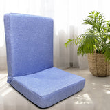Kawachi Premium Quality Linen Fabric 5-Angle Adjustable Folding Recliner Backrest Floor Chair Ideal for Relaxation, Meditation, Yoga Chair- i116