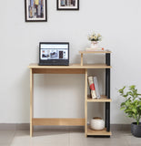 Kawachi Home Compact Laptop Table Notebook Computer Desk with Printer, Book, Files Shelves KW95-Beige
