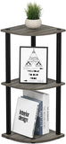 Kawachi Multipurpose 3-Tier Corner Shelf Rack, Bookshelf, Open Storage Display Rack Plant Stand, Bookshelf Organizer KW81 brown