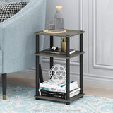 Kawachi 3-Tier Sofa Side End Bedside Table Night Stand Corner Display Rack Bed Side Table for Living Room, Hallway, Bedroom Brown
