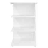 Kawachi Sofa Side End Bedside Table Nightstand with 4 Storage Shelf KW93 - White