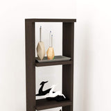 Kawachi Engineered Wood 6 Tier Bookcase, Bookshelf Storage Display Rack, Open Book Shelf for Office, Living Room, Bedroom KW72- Brown