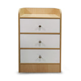 Kawachi Modern Home Bedroom Bedside Table Storage Cabinet with 3 Drawers WD