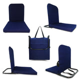 Kawachi Right Angle Back Support Portable Relaxing Folding Yoga Meditation Floor Chair with Eco-Friendly Yoga Mat