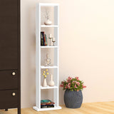 Kawachi Engineered Wood 6 Tier Bookcase, Bookshelf Storage Display Rack, Open Book Shelf for Office, Living Room, Bedroom KW72-White