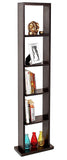 Kawachi Engineered Wood 6 Tier Bookcase, Bookshelf Storage Display Rack, Open Book Shelf for Office, Living Room, Bedroom KW72- Brown