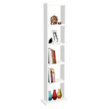 Kawachi Engineered Wood 6 Tier Bookcase, Bookshelf Storage Display Rack, Open Book Shelf for Office, Living Room, Bedroom KW72-White