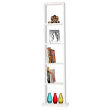 Kawachi Engineered Wood 6 Tier Bookcase, Bookshelf Storage Display Rack, Open Book Shelf for Office, Living Room, Bedroom KW72-White