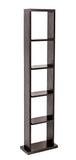 Kawachi Engineered Wood 6 Tier Bookcase, Bookshelf Storage Display Rack, Open Book Shelf for Office, Living Room, Bedroom KW72- Brown