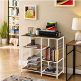 Kawachi 5 Shelves Wall Book Shelf/Home Decor Display & Storage Rack Cabinet Unit Dark Beige