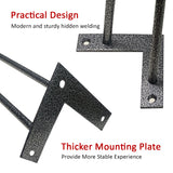 Kawachi Set of 4 Pcs 16" Hairpin Furniture Legs Metal Home DIY Projects for Nightstand, Coffee Table, Desk, etc with Plastic Floor Protectors and Screws Metalic KC22-Gray