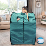 Kawachi Portable Steam Sauna Bath for Health and Beauty Spa at Home Peacock Green