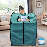 Kawachi Portable Steam Sauna Bath for Health and Beauty Spa at Home Peacock Green