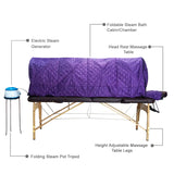 Kawachi Folding Massage Table Cum Folding Steam Bath Chamber for Panchakarma Clinics and Home Care Treatment