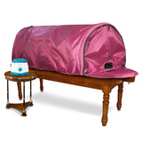 Kawachi Portable Steam Sauna Bath with Sleeping Posture to treat Old Aged / Paralytic Patients / Disable in Ayurvedic Panchkarma Therapy I68-Pink