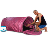 Kawachi Portable Steam Sauna Bath with Sleeping Posture to treat Old Aged / Paralytic Patients / Disable in Ayurvedic Panchkarma Therapy I68-Pink