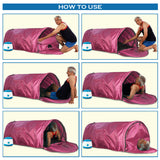 Kawachi Portable Steam Sauna Bath with Sleeping Posture to treat Old Aged / Paralytic Patients / Disable in Ayurvedic Panchkarma Therapy I68-Pink