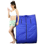Kawachi Portable Steam Cabin for Steam Sauna Therapy for Slimming and Beauty. (Steam generator not provided) - Blue