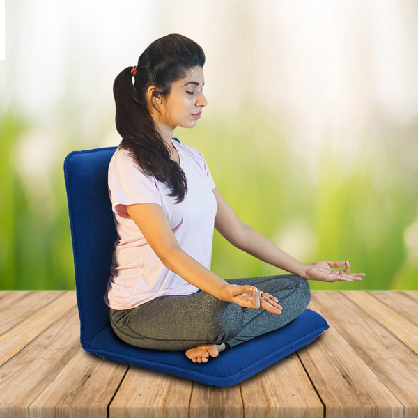 Kawachi Relaxing Meditation and Yoga Chair with Back Support Seat Cushion Floor Chair  - K520