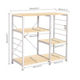 Kawachi Microwave Oven Stand Kitchen Rack Organiser Kitchen Utility Cutlery Storage Rack Brown