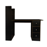 Kawachi Compact Computer Laptop Desk Study Table with 4 Shelves Storage 3 Drawers
