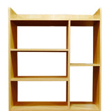 Kawachi Wooden Bookshelf Almirah Organiser with Open Storage and Drawers for Home Office KW14