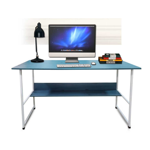 Kawachi Computer Laptop Study Writing Desk Home, Office Work Table with Bookshelf Storage KW30