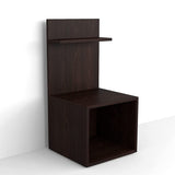Kawachi Engineered Wood 2 Storage Shelf Side Table with Open Cabin Bedside Table Nightstand, End Table for Home, Bedroom, Living Room Wenge Brown