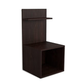 Kawachi Engineered Wood 2 Storage Shelf Side Table with Open Cabin Bedside Table Nightstand, End Table for Home, Bedroom, Living Room Wenge Brown