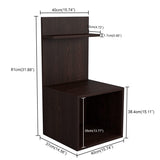 Kawachi Engineered Wood 2 Storage Shelf Side Table with Open Cabin Bedside Table Nightstand, End Table for Home, Bedroom, Living Room Wenge Brown