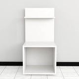 Kawachi Engineered Wood 2 Storage Shelf Side Table with Open Cabin Bedside Table Nightstand, End Table for Home, Bedroom, Living Room White
