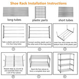 Kawachi 12 Pairs 4-Layer Stainless Steel and Plastic Shoe Stand Multipurpose Book Shelf Toys Storage Rack for Home Office KW50-Gray