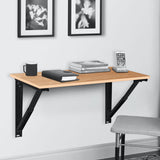 Kawachi Laptop Folding Shelf/Study Table/Work Table/Laptop Table, Folding Shelf Wall Mounted, Collapsible Shelf Bracket Table  KW55-Beige