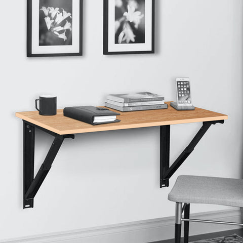 Kawachi Laptop Folding Shelf/Study Table/Work Table/Laptop Table, Folding Shelf Wall Mounted, Collapsible Shelf Bracket Table  KW55-Beige