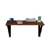 Kawachi Laptop Folding Shelf/Study Table/Work Table/Laptop Table, Folding Shelf Wall Mounted, Collapsible Shelf Bracket Table Brown