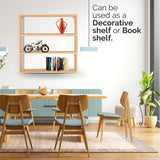 Kawachi Engineered Wood Multipurpose Wall Mount Kitchen Storage Rack 4 Shelf Shelves Organizer Beige