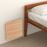 Kawachi Engineered Wood Wall Mount Bed Side Table, Folding Bedside Table for Home Living Room Study Room Beige Pack of 2